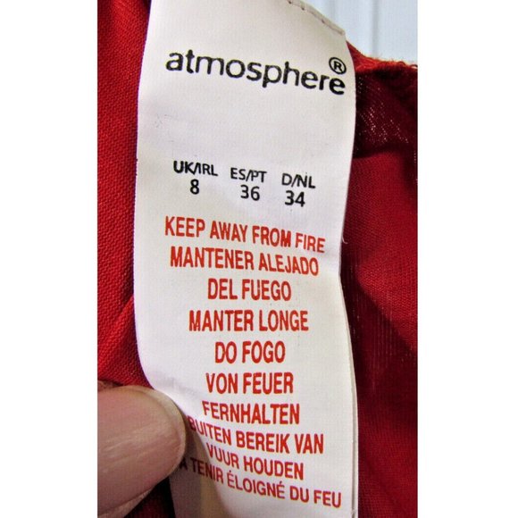 Red Blouse Sexy Micro Mini White Polka dots Vintage Babydoll Atmosphere Size 4 - Picture 8 of 9